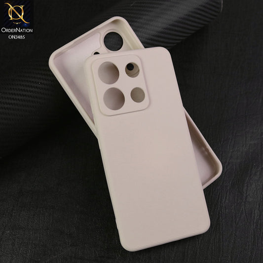 Xiaomi Redmi Note 13 Cover - Off White - ONation Silica Gel Series - HQ Liquid Silicone Elegant Colors Camera Protection Soft Case