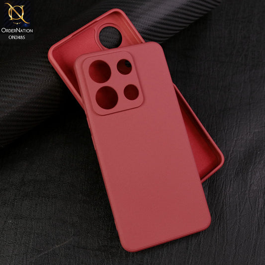 Xiaomi Redmi Note 13 Cover - Red - ONation Silica Gel Series - HQ Liquid Silicone Elegant Colors Camera Protection Soft Case