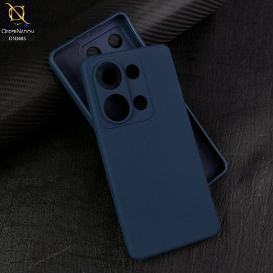 Xiaomi Redmi Note 13 Pro 4G Cover - Blue - ONation Silica Gel Series - HQ Liquid Silicone Elegant Colors Camera Protection Soft Case