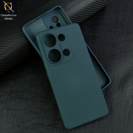 Xiaomi Redmi Note 13 Pro 4G Cover - Dark Green - ONation Silica Gel Series - HQ Liquid Silicone Elegant Colors Camera Protection Soft Case