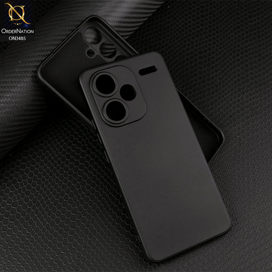 Xiaomi Redmi Note 13 Pro Plus Cover - Black - ONation Silica Gel Series - HQ Liquid Silicone Elegant Colors Camera Protection Soft Case