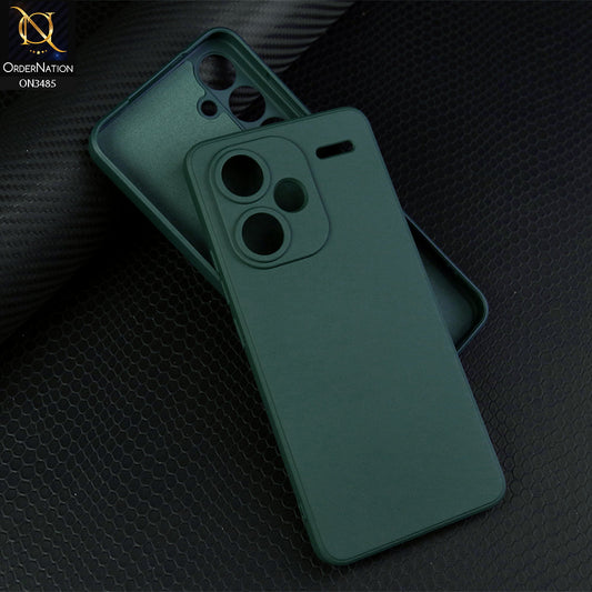 Xiaomi Redmi Note 13 Pro Plus Cover - Dark Green - ONation Silica Gel Series - HQ Liquid Silicone Elegant Colors Camera Protection Soft Case