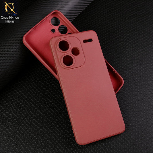 Xiaomi Redmi Note 13 Pro Plus Cover - Red - ONation Silica Gel Series - HQ Liquid Silicone Elegant Colors Camera Protection Soft Case