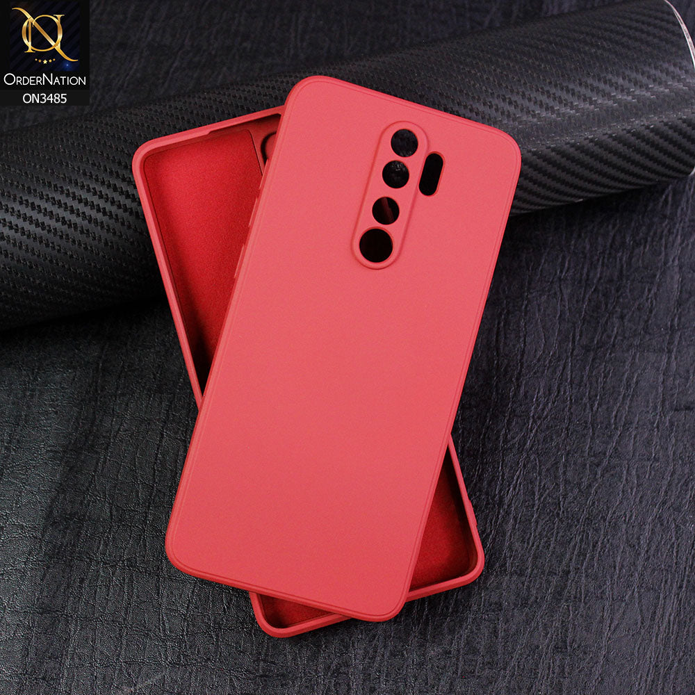 Xiaomi Redmi Note 8 Pro Cover - Red - ONation Silica Gel Series - HQ Liquid Silicone Elegant Colors Camera Protection Soft Case