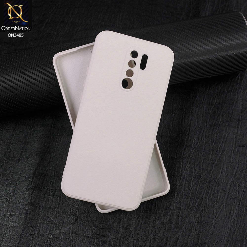 Xiaomi Redmi Note 8 Pro Cover - Off-White (Not Pure White) - ONation Silica Gel Series - HQ Liquid Silicone Elegant Colors Camera Protection Soft Case