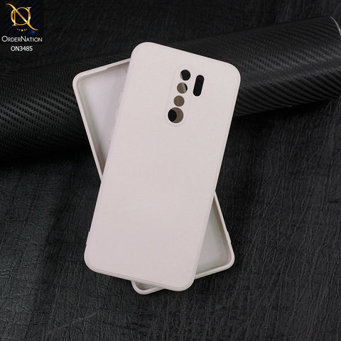 Xiaomi Redmi Note 8 Pro Cover - Off-White (Not Pure White) - ONation Silica Gel Series - HQ Liquid Silicone Elegant Colors Camera Protection Soft Case