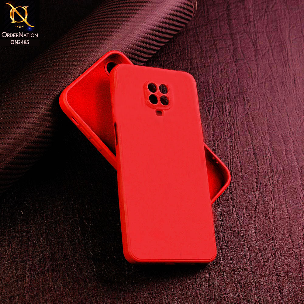 Xiaomi Redmi Note 9S Cover - Dark Red - ONation Silica Gel Series - HQ Liquid Silicone Elegant Colors Camera Protection Soft Case