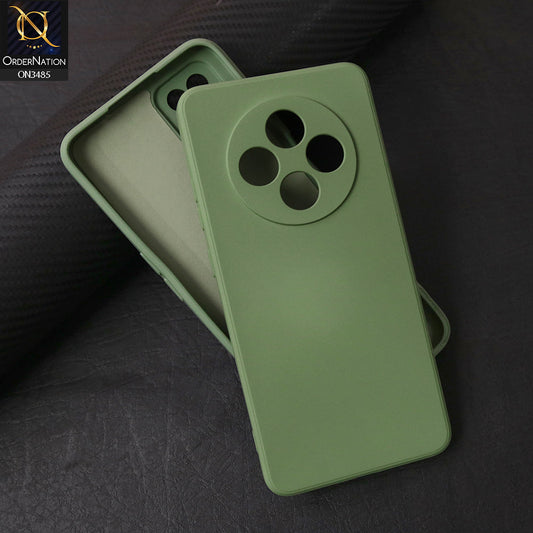 Oppo Reno 12F Cover - Light Green - ONation Silica Gel Series - HQ Liquid Silicone Elegant Colors Camera Protection Soft Case
