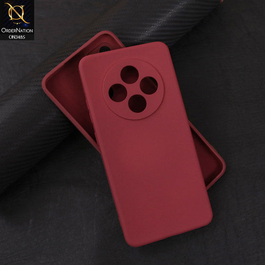 Oppo Reno 12F 4G Cover - Red - ONation Silica Gel Series - HQ Liquid Silicone Elegant Colors Camera Protection Soft Case