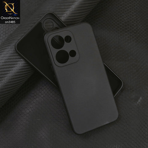 Oppo Reno 13 Pro Cover - Black- ONation Silica Gel Series - HQ Liquid Silicone Elegant Colors Camera Protection Soft Case