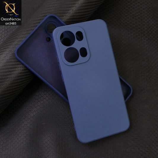 Oppo Reno 13 Pro Cover - Blue - ONation Silica Gel Series - HQ Liquid Silicone Elegant Colors Camera Protection Soft Case