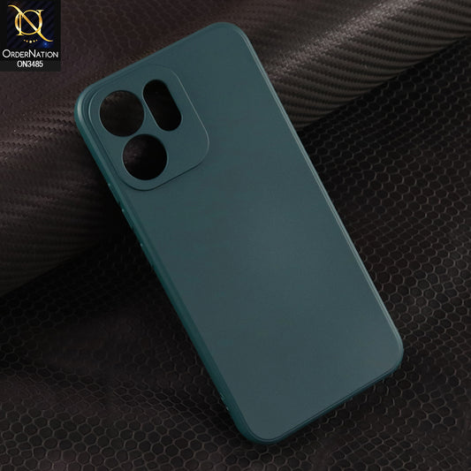 Oppo Reno 14F Cover - Dark Green - ONation Silica Gel Series - HQ Liquid Silicone Elegant Colors Camera Protection Soft Case
