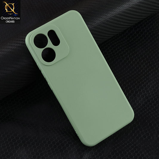 Oppo Reno 14F Cover - Light Green  - ONation Silica Gel Series - HQ Liquid Silicone Elegant Colors Camera Protection Soft Case