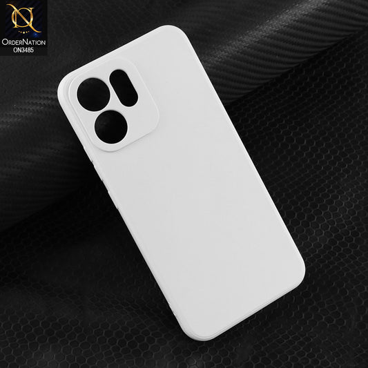 Oppo Reno 14F Cover - White - ONation Silica Gel Series - HQ Liquid Silicone Elegant Colors Camera Protection Soft Case