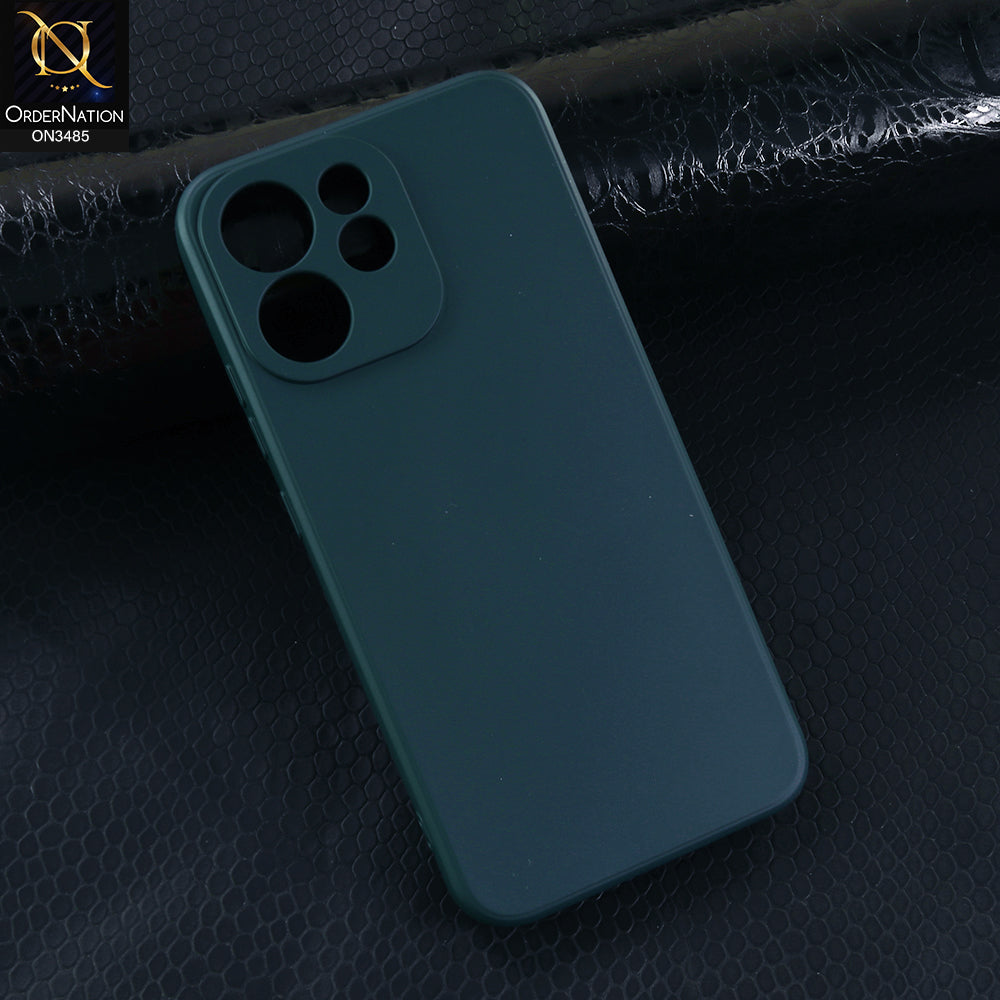 Oppo Reno 15F Cover - Green - ONation Silica Gel Series - HQ Liquid Silicone Elegant Colors Camera Protection Soft Case