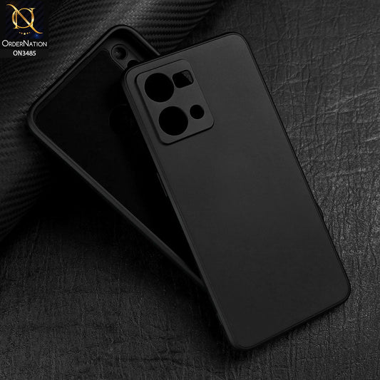 Oppo F21 Pro 4G Cover - Black - ONation Silica Gel Series - HQ Liquid Silicone Elegant Colors Camera Protection Soft Case