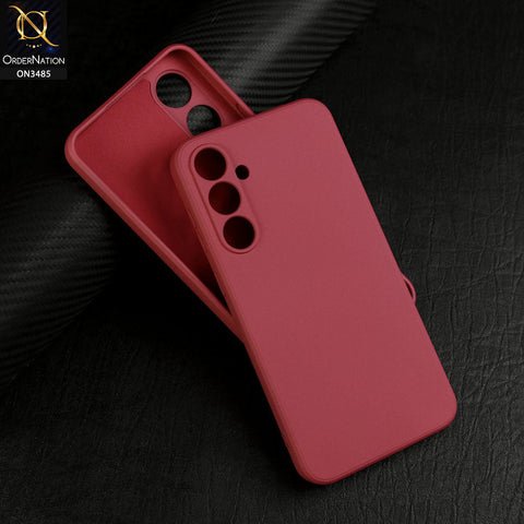 Samsung Galaxy S25 Plus Cover - Red - ONation Silica Gel Series - HQ Liquid Silicone Elegant Colors Camera Protection Soft Case