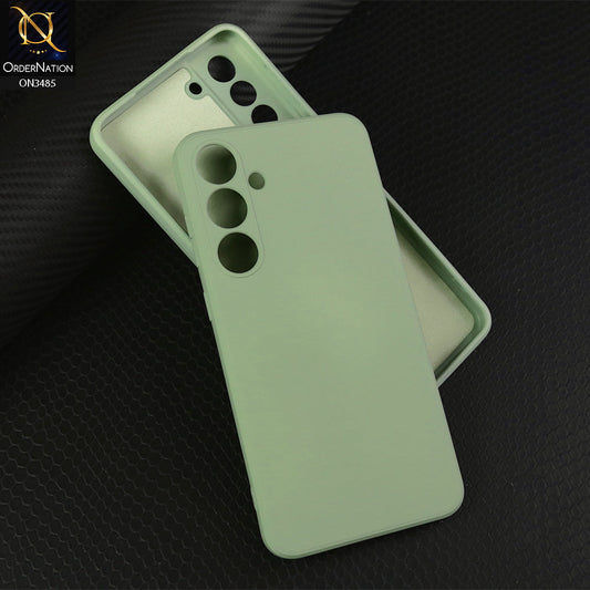 Samsung Galaxy S24 Cover - Light Green - ONation Silica Gel Series - HQ Liquid Silicone Elegant Colors Camera Protection Soft Case
