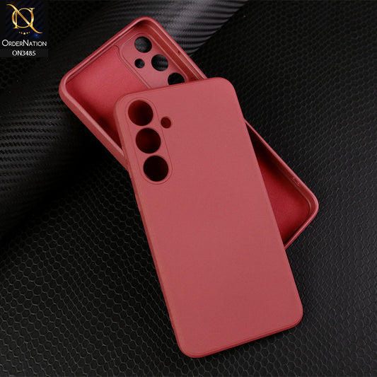 Samsung Galaxy S24 Cover - Red - ONation Silica Gel Series - HQ Liquid Silicone Elegant Colors Camera Protection Soft Case