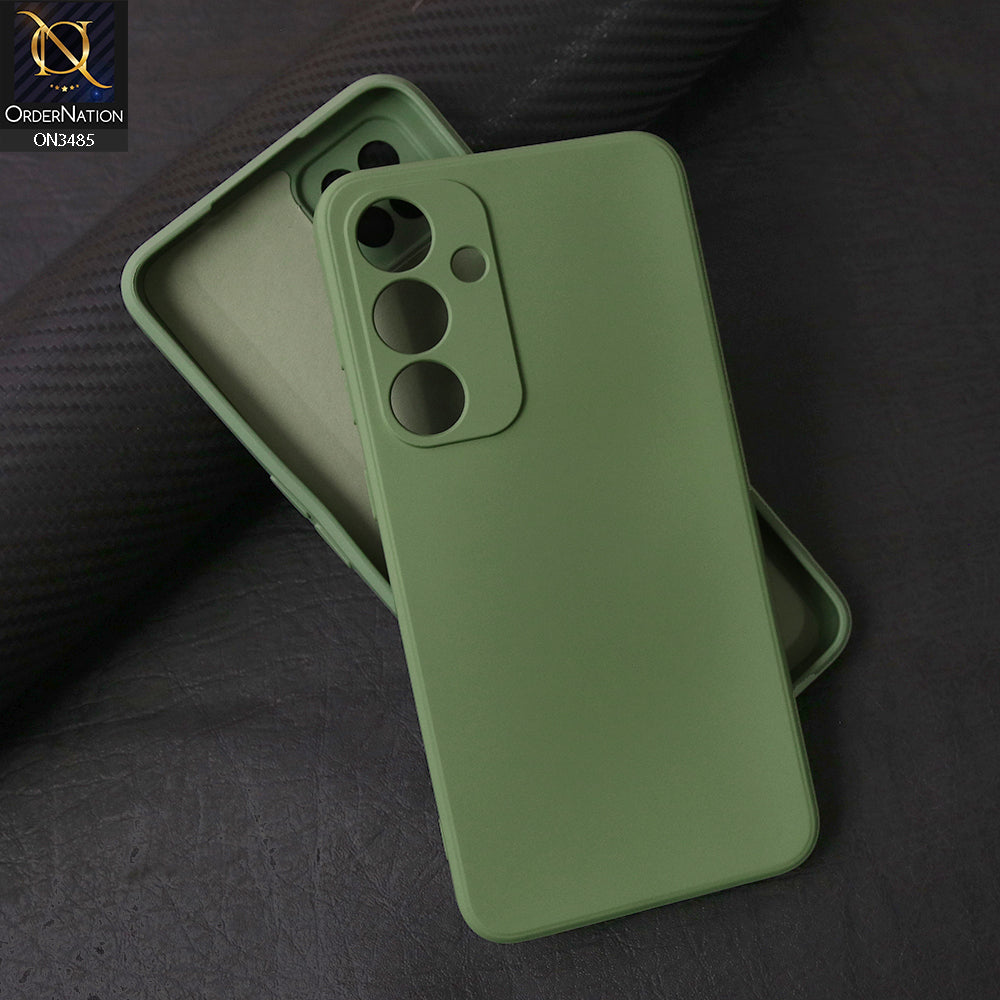 Samsung Galaxy S24 FE Cover - Light Green - ONation Silica Gel Series - HQ Liquid Silicone Elegant Colors Camera Protection Soft Case