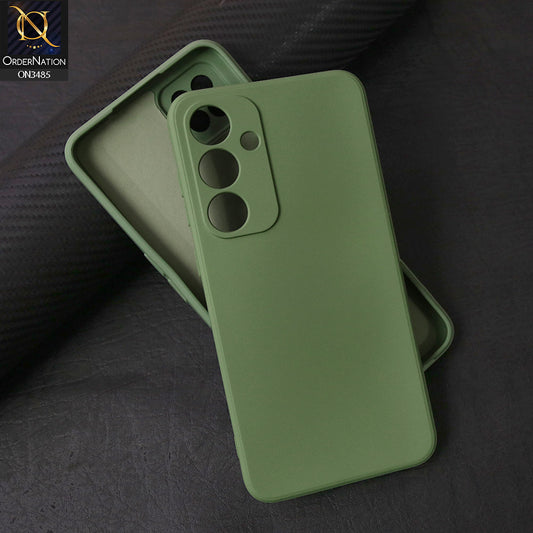 Samsung Galaxy S24 FE Cover - Light Green - ONation Silica Gel Series - HQ Liquid Silicone Elegant Colors Camera Protection Soft Case