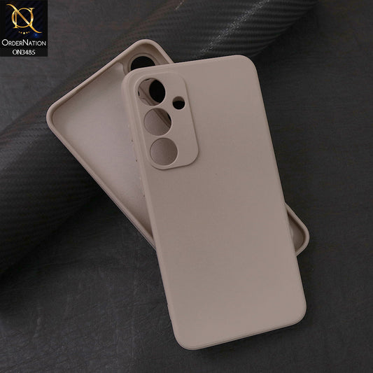 Samsung Galaxy S24 FE Cover - Off White - ONation Silica Gel Series - HQ Liquid Silicone Elegant Colors Camera Protection Soft Case
