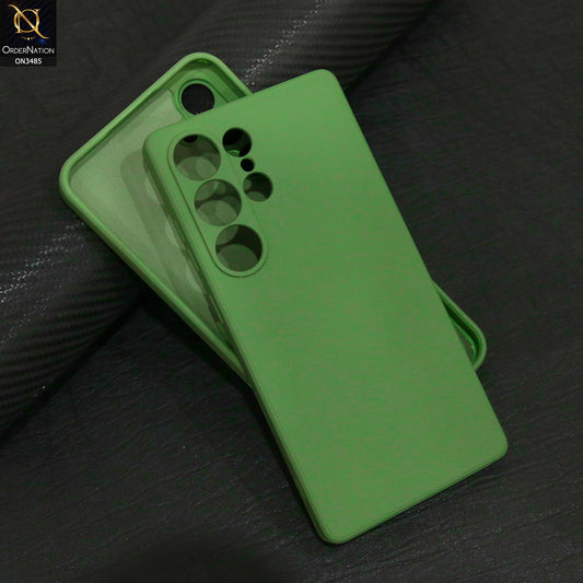 Samsung Galaxy S25 Ultra Cover - Light Green - ONation Silica Gel Series - HQ Liquid Silicone Elegant Colors Camera Protection Soft Case