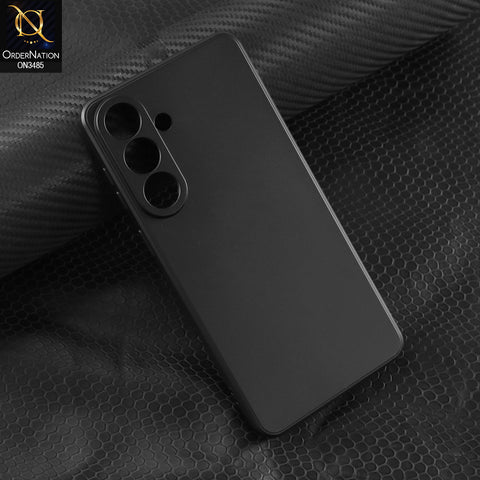 Samsung Galaxy S26 Cover - Black - ONation Silica Gel Series - HQ Liquid Silicone Elegant Colors Camera Protection Soft Case