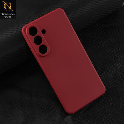 Samsung Galaxy S26 Cover - Red - ONation Silica Gel Series - HQ Liquid Silicone Elegant Colors Camera Protection Soft Case