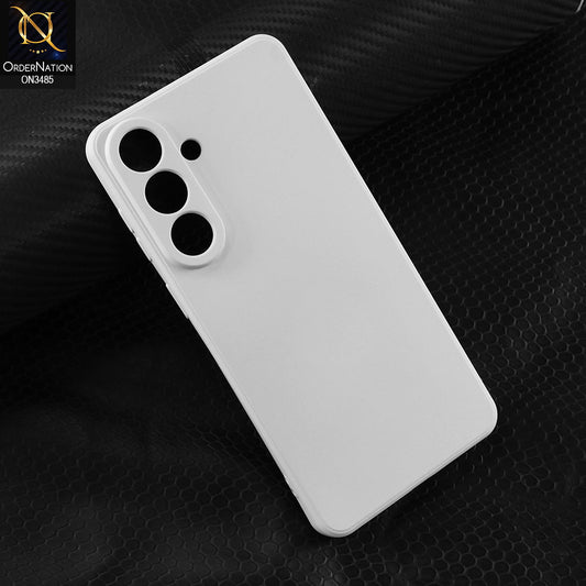 Samsung Galaxy S26 Cover - White - ONation Silica Gel Series - HQ Liquid Silicone Elegant Colors Camera Protection Soft Case