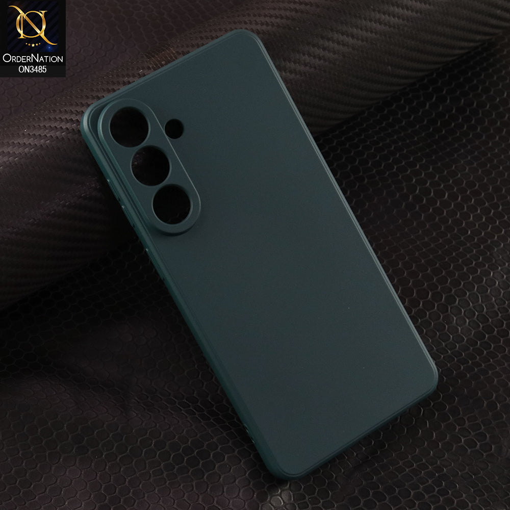 Samsung Galaxy S26 Plus Cover - Dark Green - ONation Silica Gel Series - HQ Liquid Silicone Elegant Colors Camera Protection Soft Case