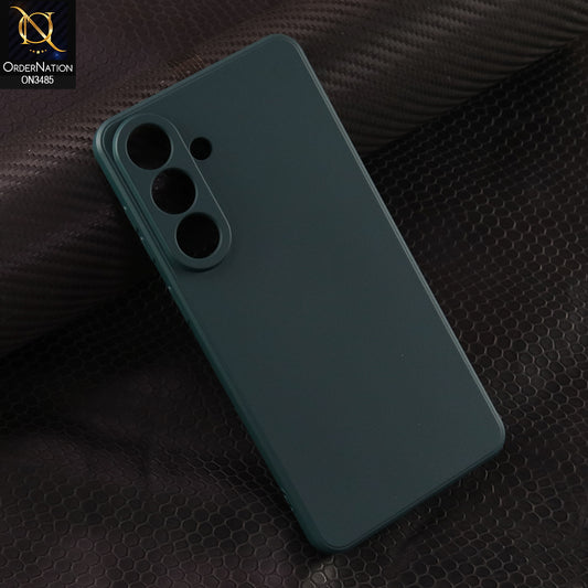 Samsung Galaxy S26 Plus Cover - Dark Green - ONation Silica Gel Series - HQ Liquid Silicone Elegant Colors Camera Protection Soft Case