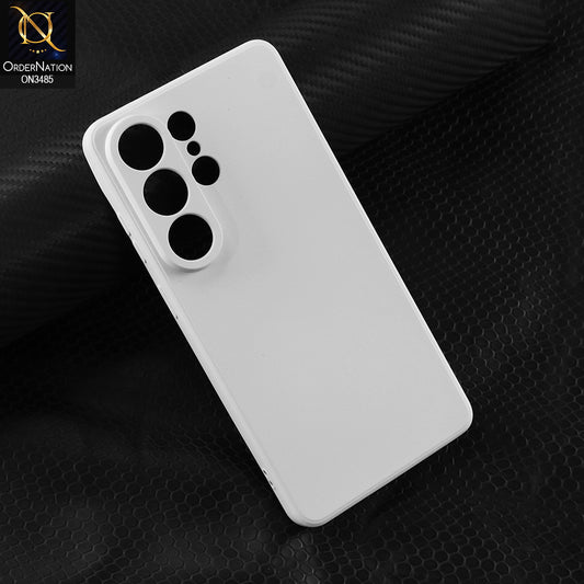 Samsung Galaxy S26 Ultra Cover - White - ONation Silica Gel Series - HQ Liquid Silicone Elegant Colors Camera Protection Soft Case