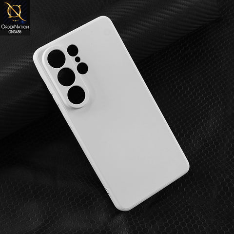 Samsung Galaxy S26 Ultra Cover - White - ONation Silica Gel Series - HQ Liquid Silicone Elegant Colors Camera Protection Soft Case