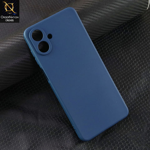 Samsung Galaxy F07 Cover - Blue - ONation Silica Gel Series - HQ Liquid Silicone Elegant Colors Camera Protection Soft Case