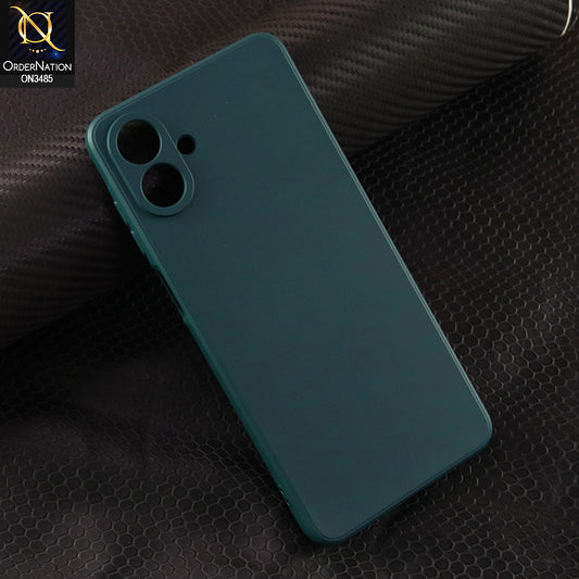 Samsung Galaxy F07 Cover - Dark Green - ONation Silica Gel Series - HQ Liquid Silicone Elegant Colors Camera Protection Soft Case