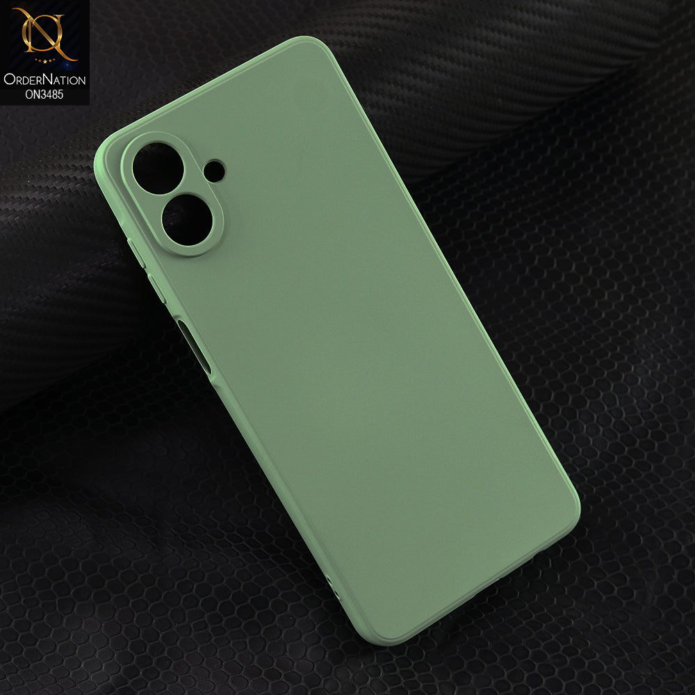 Samsung Galaxy A07 4G Cover - Light Green  - ONation Silica Gel Series - HQ Liquid Silicone Elegant Colors Camera Protection Soft Case
