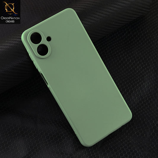 Samsung Galaxy F07 Cover - Light Green  - ONation Silica Gel Series - HQ Liquid Silicone Elegant Colors Camera Protection Soft Case