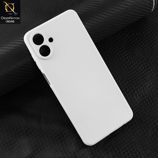 Samsung Galaxy F07 Cover - White - ONation Silica Gel Series - HQ Liquid Silicone Elegant Colors Camera Protection Soft Case