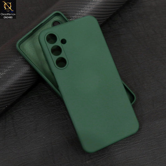 Samsung Galaxy A16 Cover - Dark Green - ONation Silica Gel Series - HQ Liquid Silicone Elegant Colors Camera Protection Soft Case