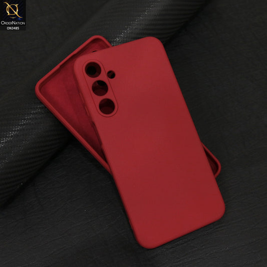 Samsung Galaxy A16 Cover - Red - ONation Silica Gel Series - HQ Liquid Silicone Elegant Colors Camera Protection Soft Case