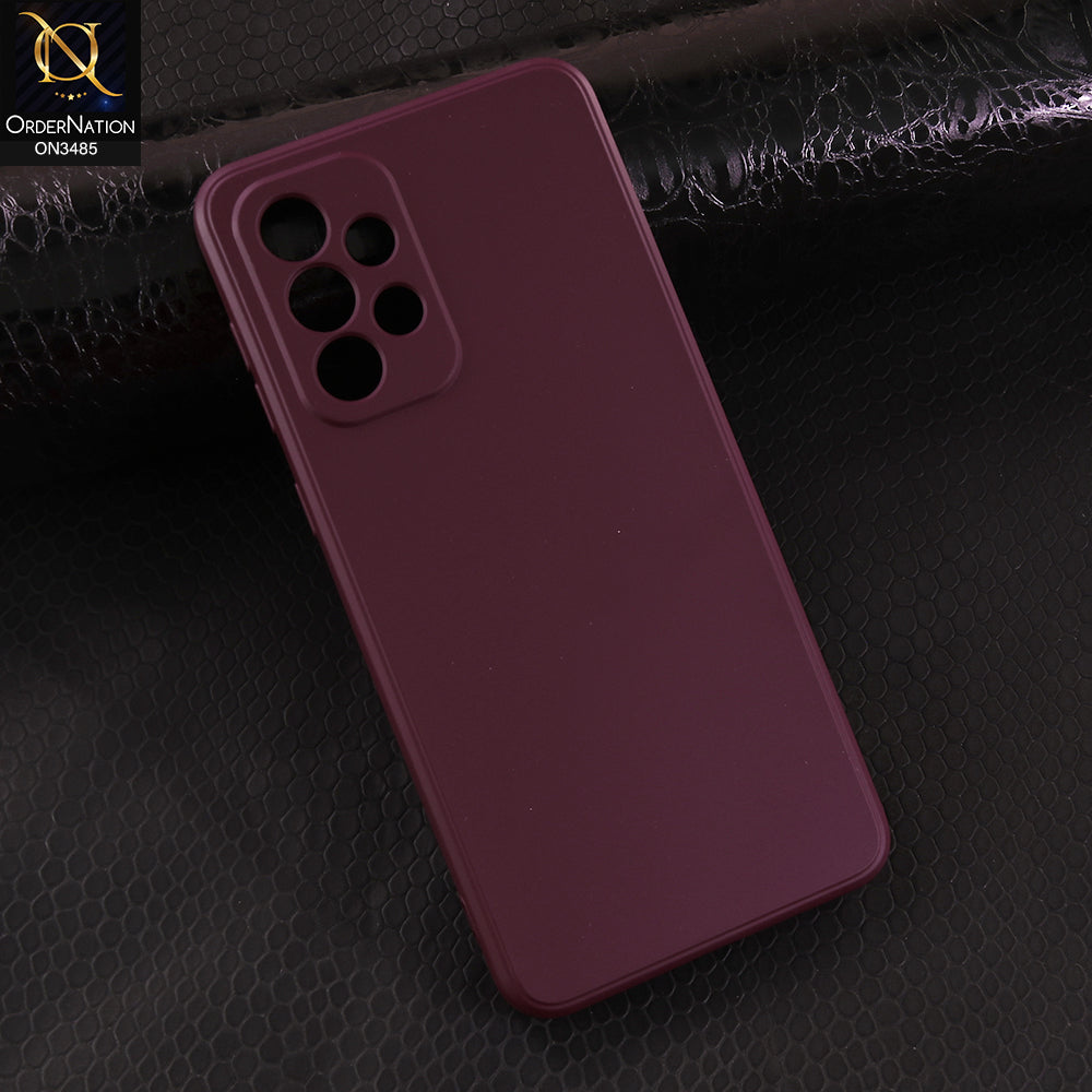 Samsung Galaxy A33 5G Cover - Dark Red - ONation Silica Gel Series - HQ Liquid Silicone Elegant Colors Camera Protection Soft Case