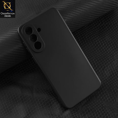 Samsung Galaxy A37 Cover - Black - ONation Silica Gel Series - HQ Liquid Silicone Elegant Colors Camera Protection Soft Case