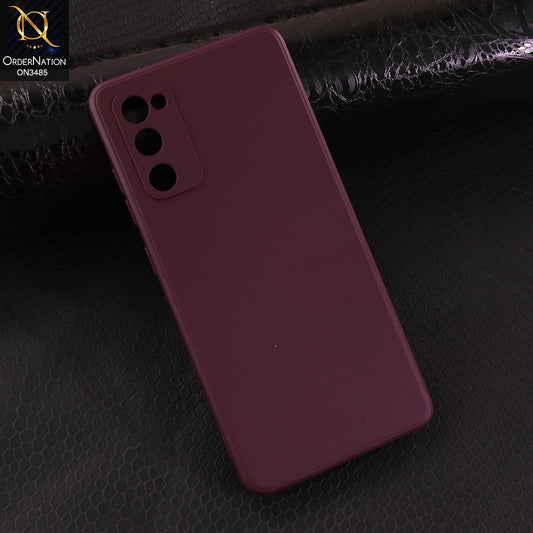 Samsung Galaxy S20 FE Cover - Dark Red - ONation Silica Gel Series - HQ Liquid Silicone Elegant Colors Camera Protection Soft Case