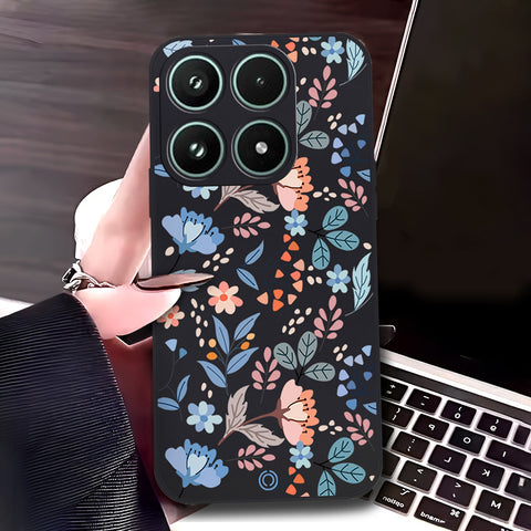 Xiaomi 17 Cover - Black - D2 - ONation Floral Series - HQ Liquid Silicone Soft Case