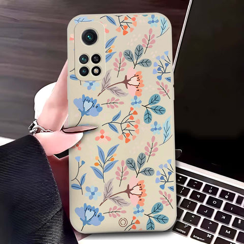 Xiaomi Redmi K30S Cover - Off White - D1 - ONation Floral Series - HQ Liquid Silicone Soft Case