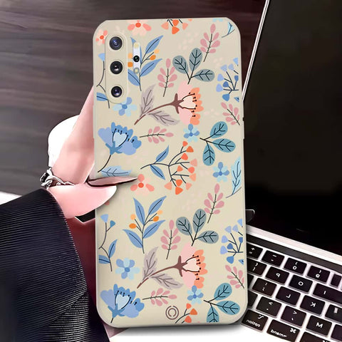 Samsung Galaxy Note 10 Plus Cover - Off White - D1 - ONation Floral Series - HQ Liquid Silicone Soft Case