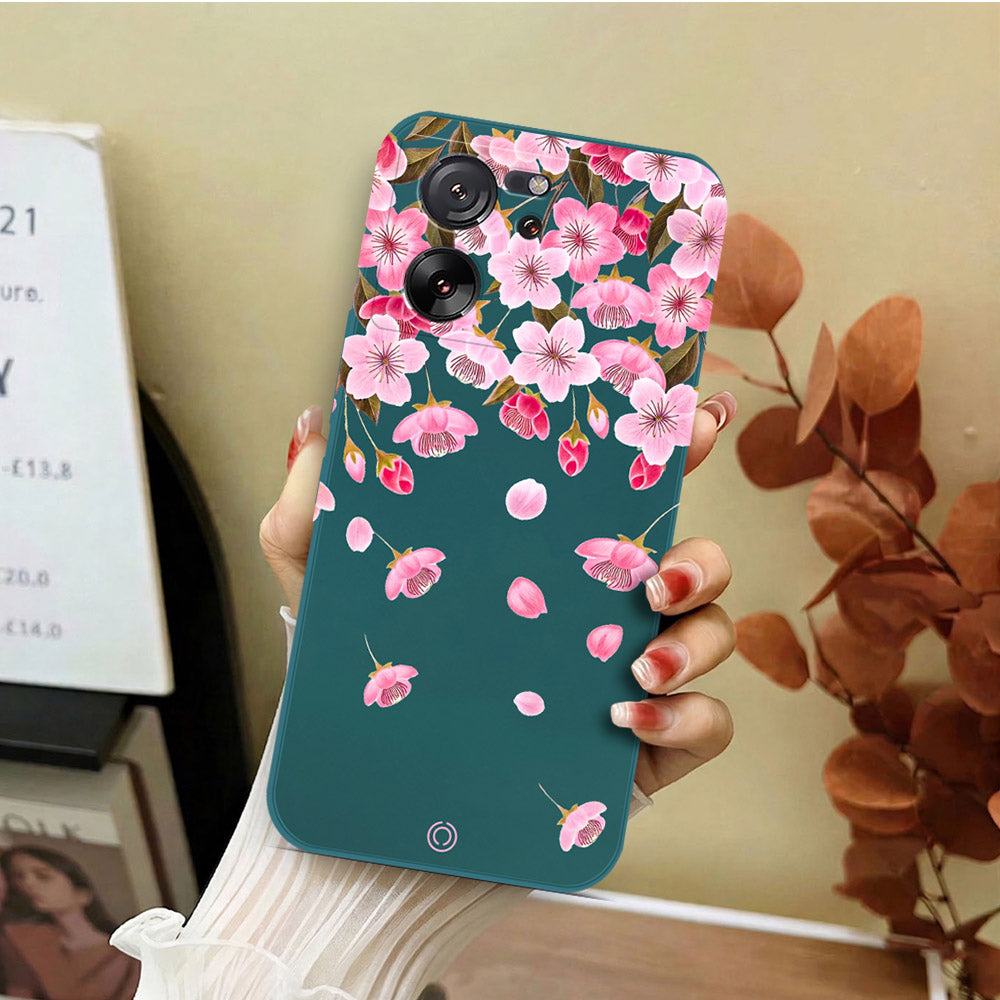 Xiaomi Redmi K60 Ultra Cover - Dark Green - D3 - ONation Nature Floral Series - HQ Liquid Silicone Soft Case