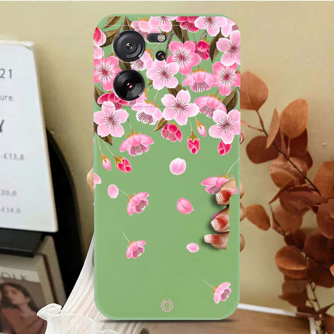 Xiaomi Redmi K60 Ultra Cover - Light Green - D3 - ONation Nature Floral Series - HQ Liquid Silicone Soft Case