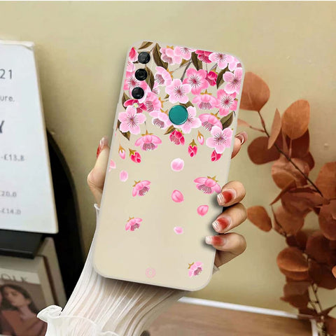 Huawei Y9 Prime 2019 Cover - Off White - D3 - ONation Nature Floral Series - HQ Liquid Silicone Soft Case